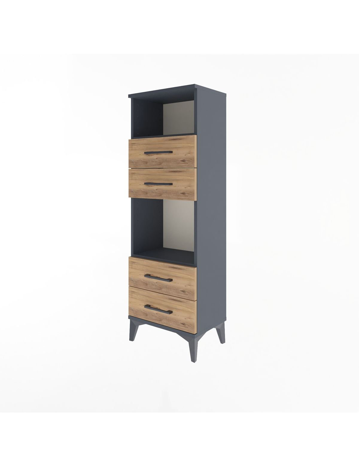 Arges Dolap 2 Raflı 4 Çekmeceli 44x30x134 - S16M061V6A