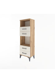 Arges Dolap 2 Raflı 4 Çekmeceli 44x30x134 Çam-Aytaşı