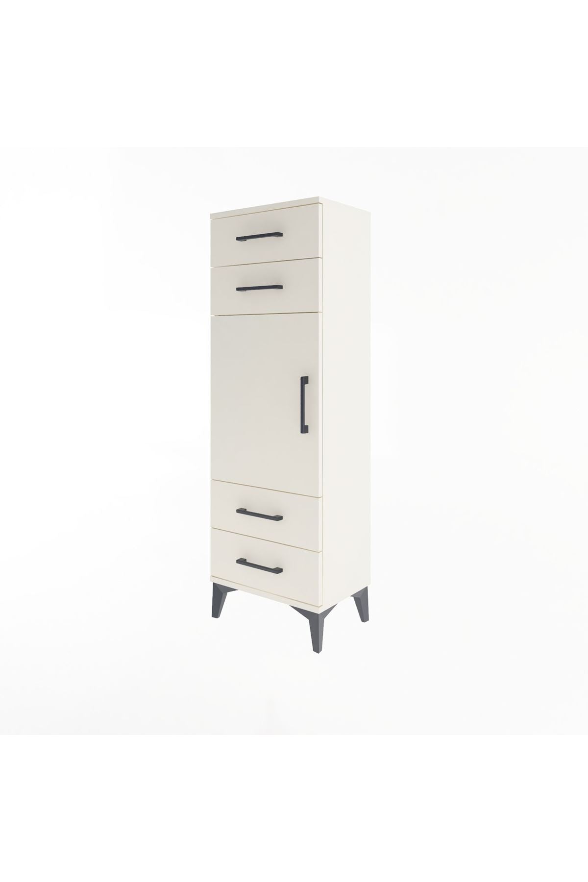 Arges Dolap 2 Raflı 4 Çekmeceli Tek Kapaklı 44x30x134 Aytaşı-Aytaşı