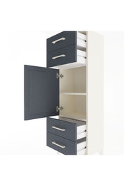 Arges Dolap 2 Raflı 4 Çekmeceli Tek Kapaklı 44x30x134 Aytaşı-Antrasit