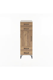 Arges Dolap 2 Raflı 4 Çekmeceli Tek Kapaklı 44x30x134 Aytaşı-Çam