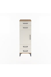 Arges Dolap 2 Raflı 4 Çekmeceli Tek Kapaklı 44x30x134 Çam-Aytaşı