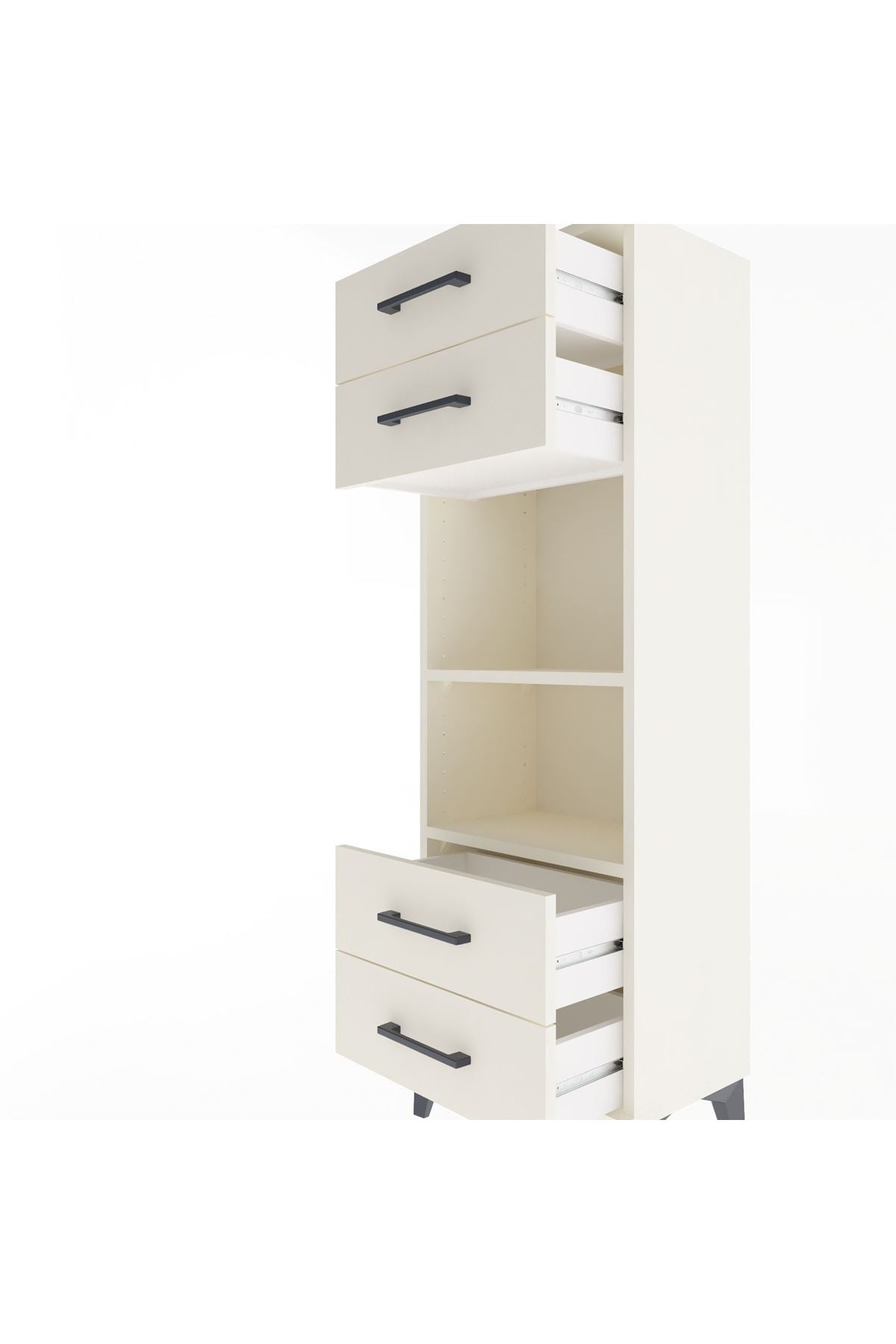 Arges Dolap 2 Raflı 4 Çekmeceli 44x30x134 Aytaşı-Aytaşı