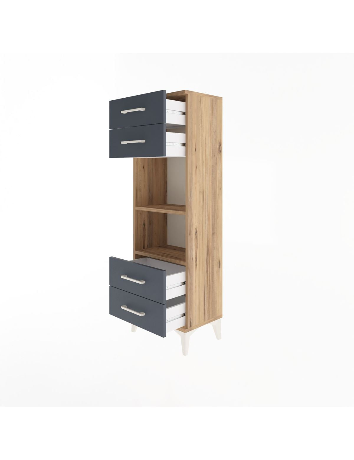 Arges Dolap 2 Raflı 4 Çekmeceli 44x30x134 - S16M063V8A