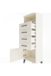 Arges Dolap Tek Raflı 4 Çekmeceli Tek Kapaklı 44x30x134 Aytaşı-Aytaşı