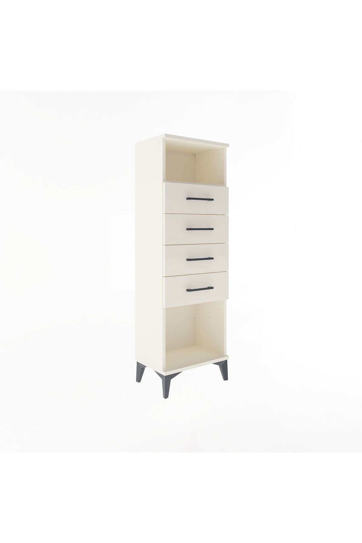 Arges Dolap Tek Raflı 4 Çekmeceli 44x30x134 Aytaşı-Aytaşı