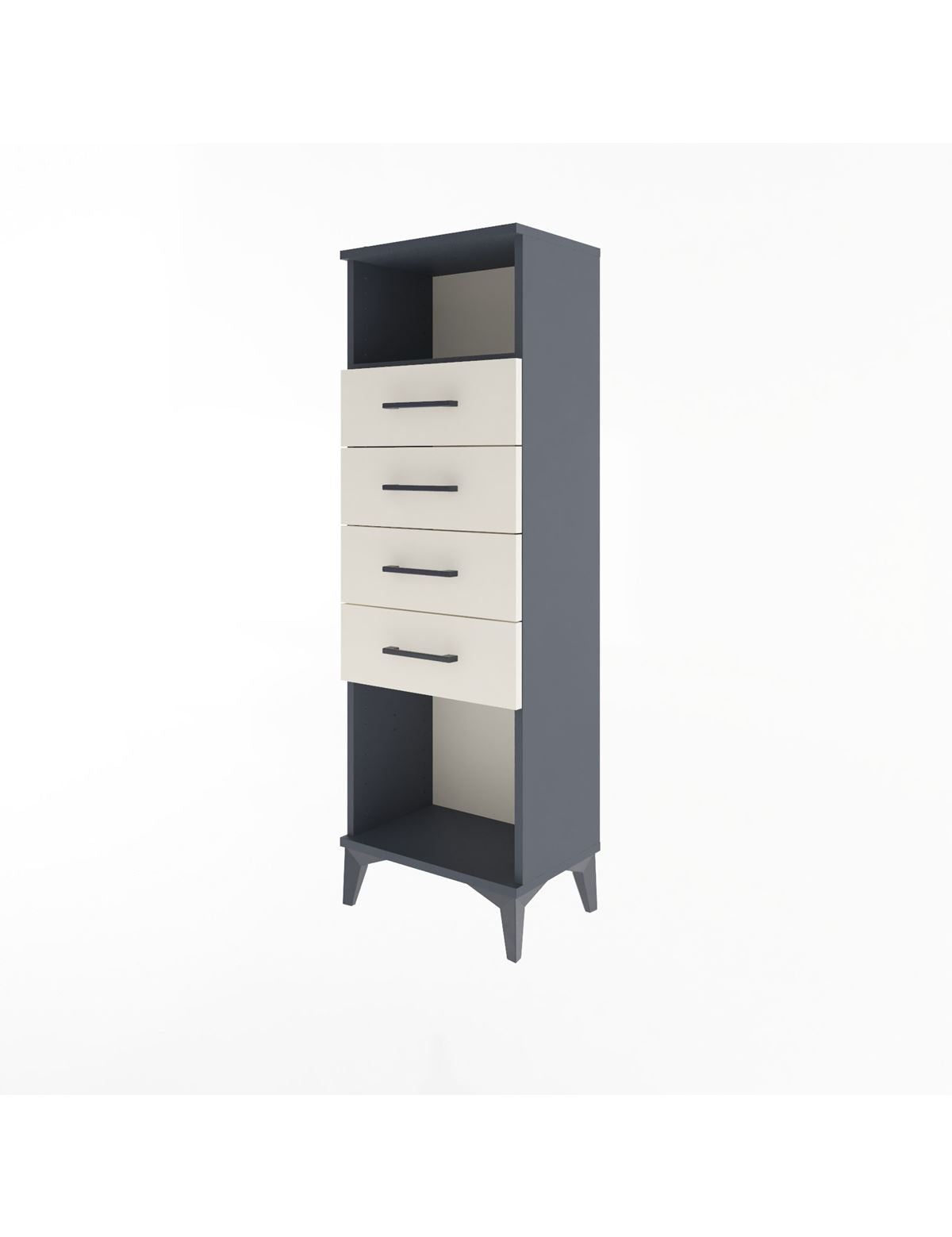 Arges Dolap Tek Raflı 4 Çekmeceli 44x30x134 - S16M065V4A