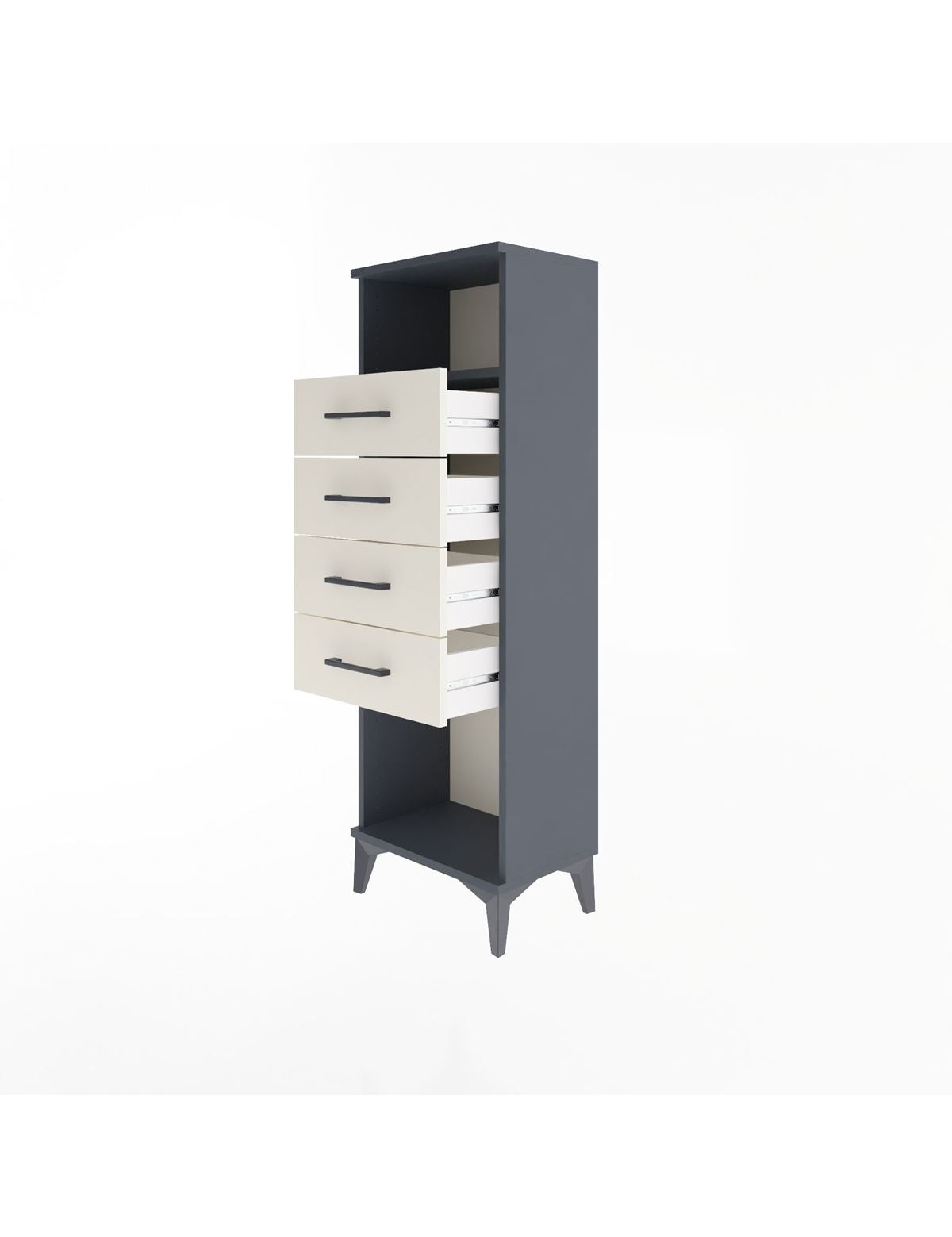 Arges Dolap Tek Raflı 4 Çekmeceli 44x30x134 - S16M065V4A
