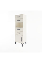 Arges Dolap Tek Raflı 4 Çekmeceli Tek Kapaklı 44x30x134 Aytaşı-Aytaşı