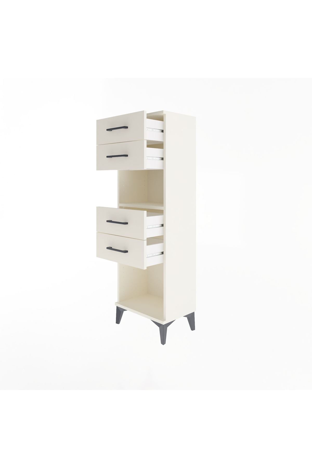 Arges Dolap Tek Raflı 4 Çekmeceli 44x30x134 Aytaşı-Aytaşı