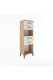 Arges Dolap Tek Raflı 4 Çekmeceli 44x30x134 Çam-Aytaşı