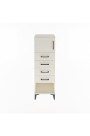 Arges Dolap Tek Raflı 4 Çekmeceli Tek Kapaklı 44x30x134 Aytaşı-Aytaşı