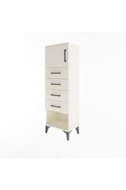 Arges Dolap Tek Raflı 4 Çekmeceli Tek Kapaklı 44x30x134 Aytaşı-Aytaşı