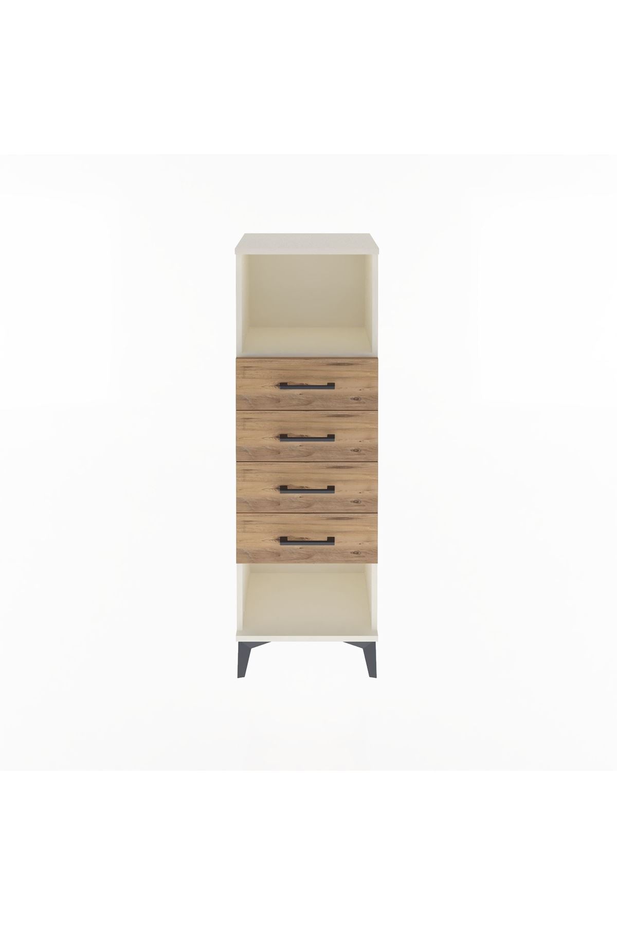 Arges Dolap Tek Raflı 4 Çekmeceli 44x30x134 Aytaşı-Çam