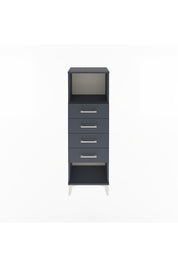 Arges Dolap Tek Raflı 4 Çekmeceli 44x30x134 Antrasit-Antrasit