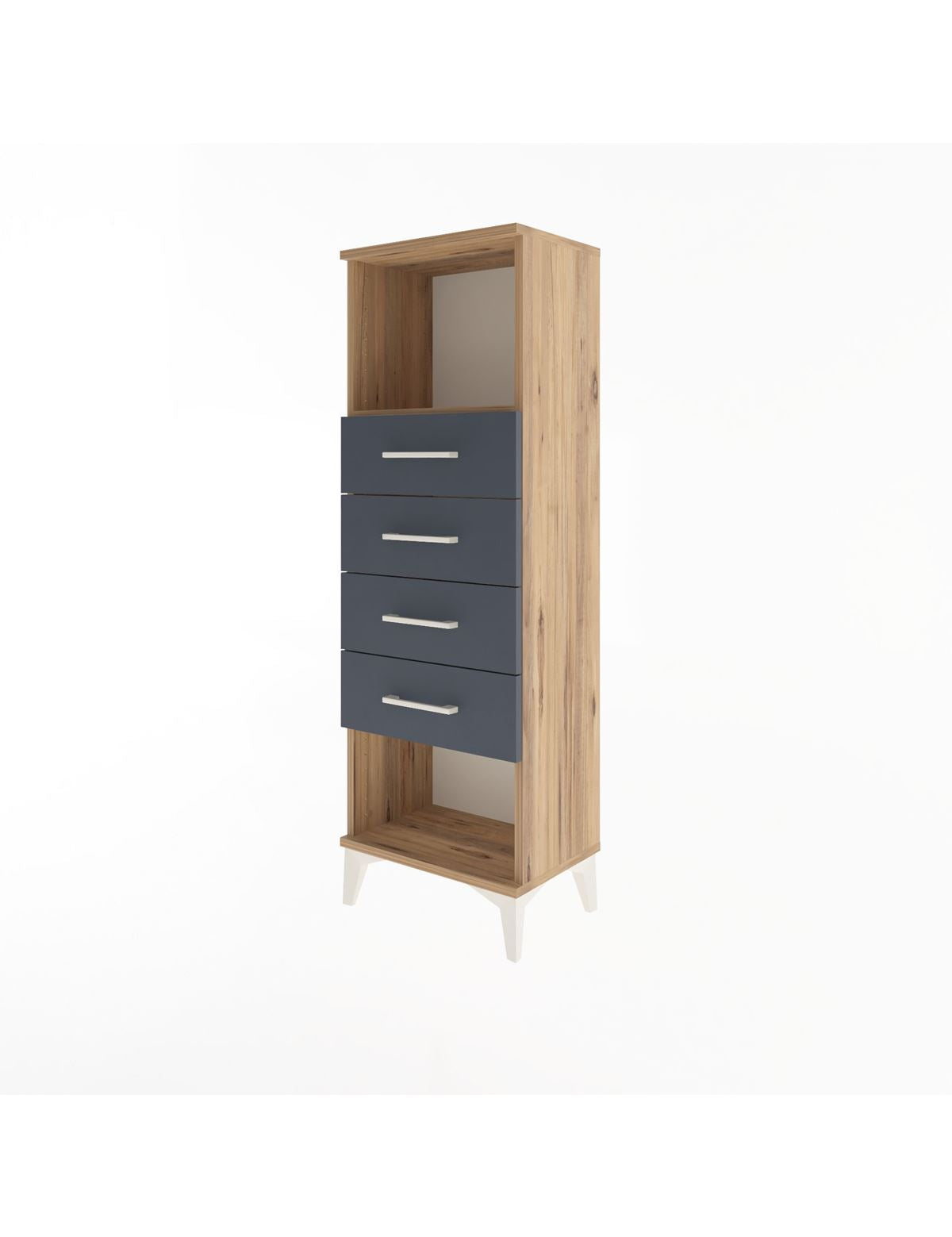 Arges Dolap Tek Raflı 4 Çekmeceli 44x30x134 - S16M069V8A