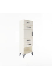 Arges Dolap Tek Raflı 4 Çekmeceli Tek Kapaklı 44x30x134 Aytaşı-Aytaşı