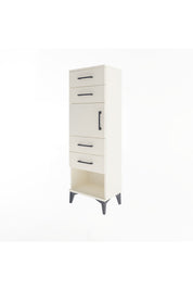 Arges Dolap Tek Raflı 4 Çekmeceli Tek Kapaklı 44x30x134 Aytaşı-Aytaşı