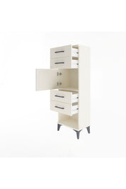 Arges Dolap Tek Raflı 4 Çekmeceli Tek Kapaklı 44x30x134 Aytaşı-Aytaşı