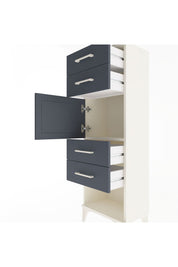 Arges Dolap Tek Raflı 4 Çekmeceli Tek Kapaklı 44x30x134 Aytaşı-Antrasit