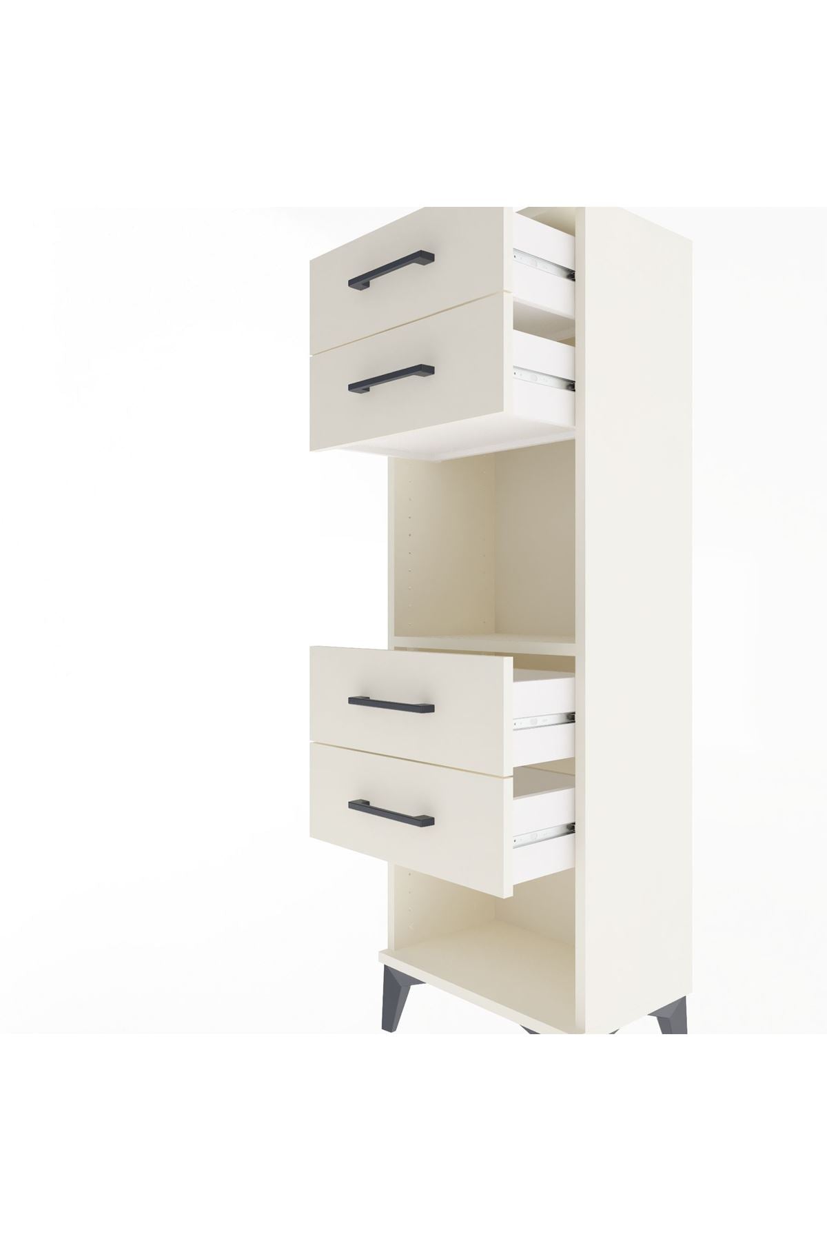 Arges Dolap Tek Raflı 4 Çekmeceli 44x30x134 Aytaşı-Aytaşı