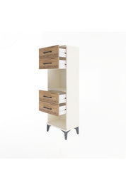 Arges Dolap Tek Raflı 4 Çekmeceli 44x30x134 Aytaşı-Çam