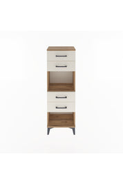 Arges Dolap Tek Raflı 4 Çekmeceli 44x30x134 Çam-Aytaşı