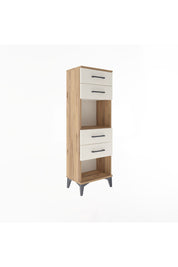 Arges Dolap Tek Raflı 4 Çekmeceli 44x30x134 Çam-Aytaşı