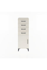 Arges Dolap Tek Raflı 4 Çekmeceli Tek Kapaklı 44x30x134