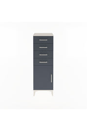 Arges Dolap Tek Raflı 4 Çekmeceli Tek Kapaklı 44x30x134 Aytaşı-Antrasit