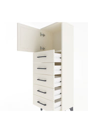 Arges Dolap Tek Raflı 5 Çekmeceli Tek Kapaklı 44x30x134 Aytaşı-Aytaşı