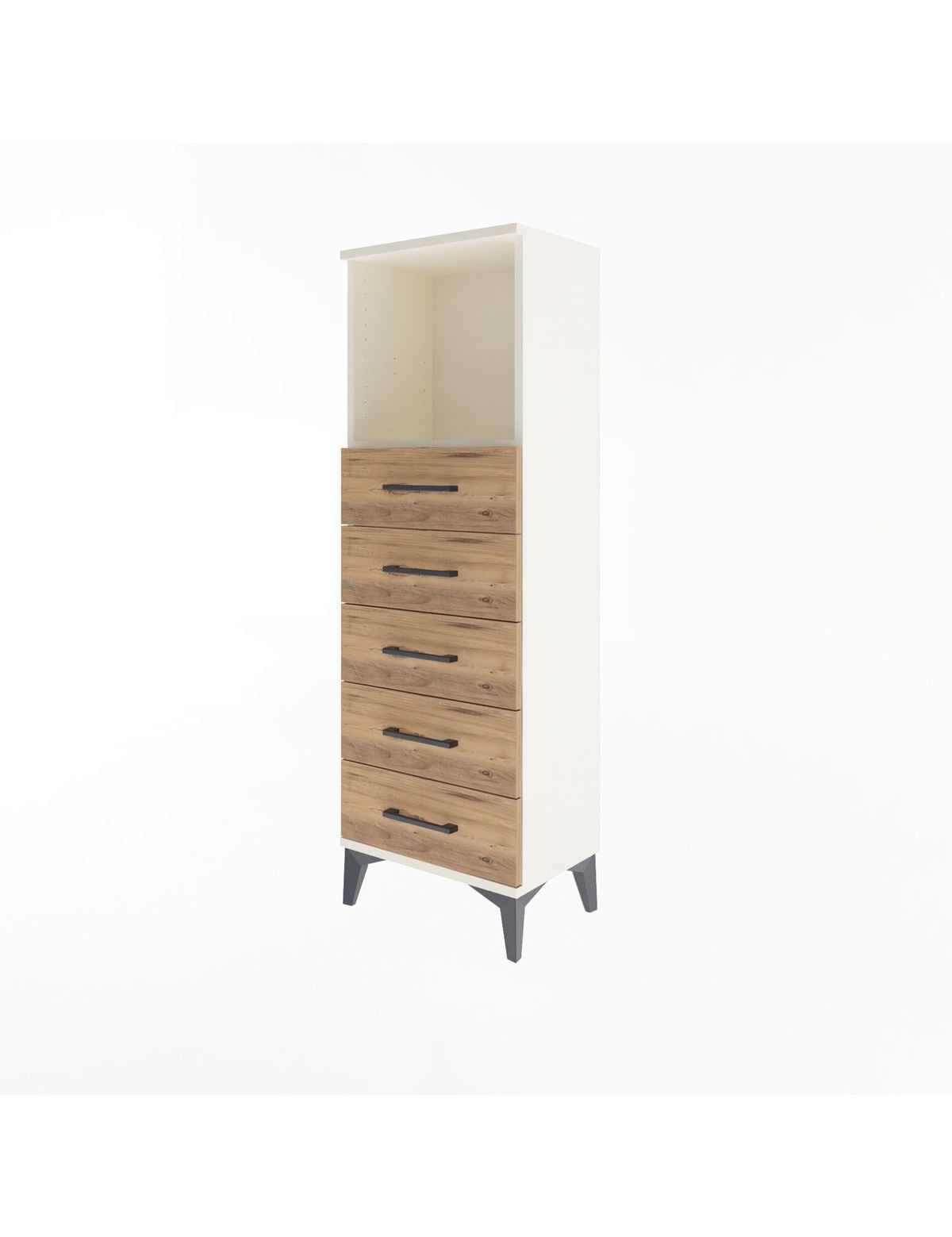 Arges Dolap Tek Raflı 5 Çekmeceli 44x30x134 - S16M075V3A