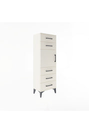 Arges Dolap Tek Raflı 5 Çekmeceli Tek Kapaklı 44x30x134 Aytaşı-Aytaşı