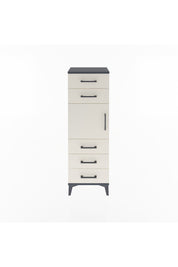 Arges Dolap Tek Raflı 5 Çekmeceli Tek Kapaklı 44x30x134 Antrasit-Aytaşı