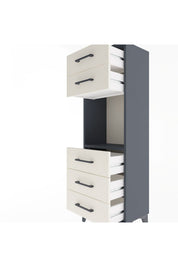 Arges Dolap Tek Raflı 5 Çekmeceli 44x30x134 Antrasit-Aytaşı