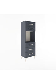 Arges Dolap Tek Raflı 5 Çekmeceli 44x30x134 Antrasit-Antrasit