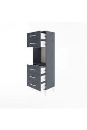 Arges Dolap Tek Raflı 5 Çekmeceli 44x30x134 Antrasit-Antrasit