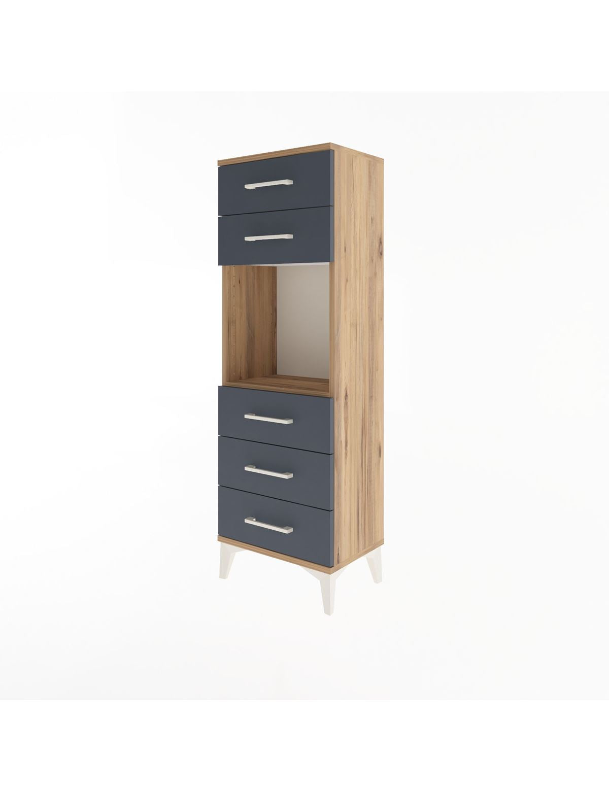 Arges Dolap Tek Raflı 5 Çekmeceli 44x30x134 - S16M077V8A