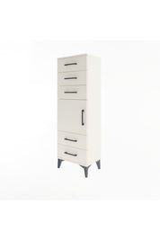 Arges Dolap Tek Raflı 5 Çekmeceli Tek Kapaklı 44x30x134 Aytaşı-Aytaşı