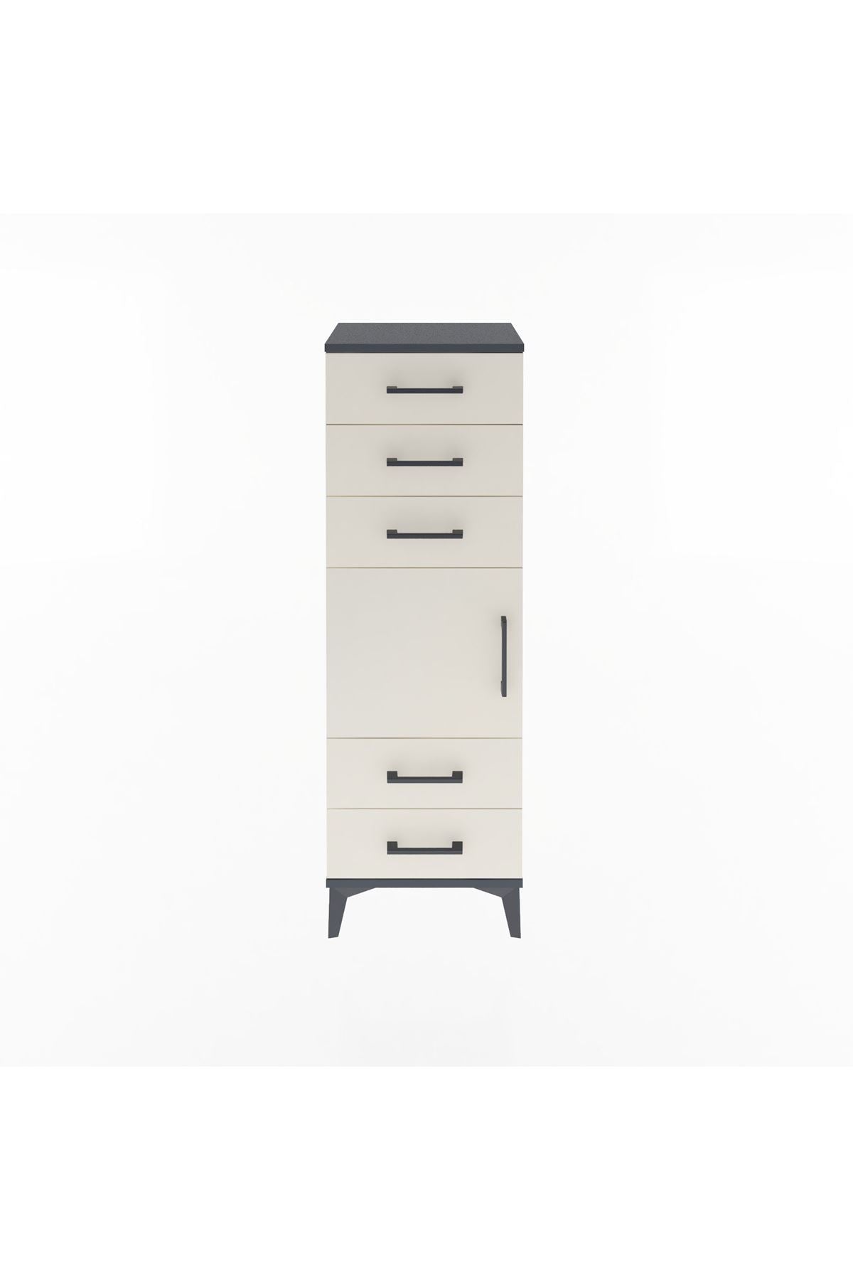 Arges Dolap Tek Raflı 5 Çekmeceli Tek Kapaklı 44x30x134 - S16M078V4A