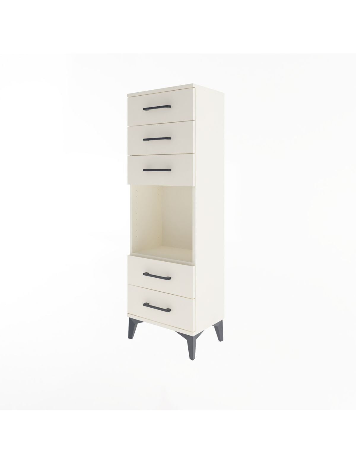 Arges Dolap Tek Raflı 5 Çekmeceli 44x30x134 - S16M079V1A