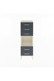 Arges Dolap Tek Raflı 5 Çekmeceli 44x30x134 Aytaşı-Antrasit