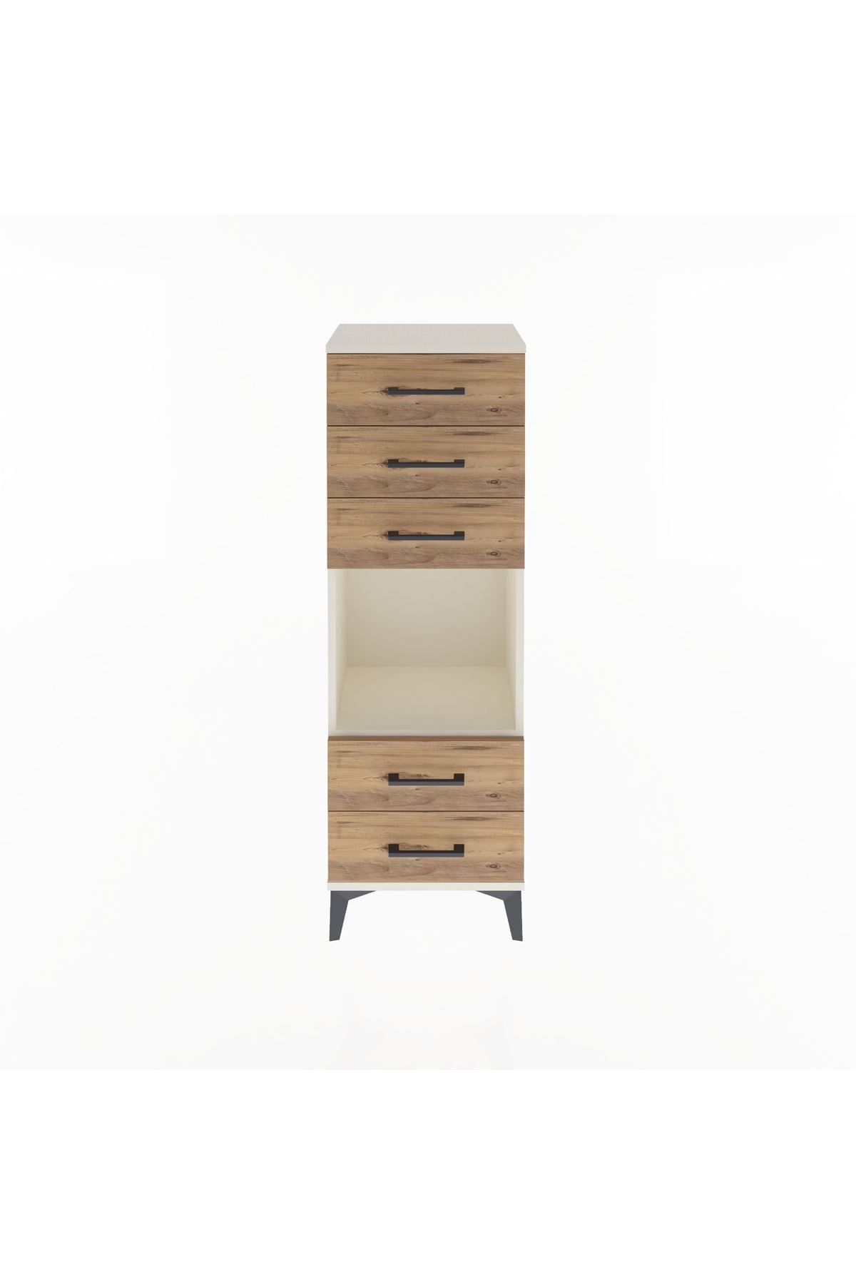 Arges Dolap Tek Raflı 5 Çekmeceli 44x30x134 Aytaşı-Çam