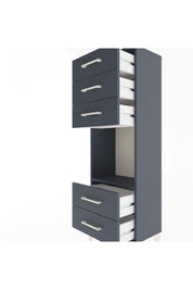 Arges Dolap Tek Raflı 5 Çekmeceli 44x30x134 Antrasit-Antrasit