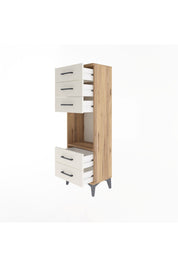 Arges Dolap Tek Raflı 5 Çekmeceli 44x30x134 Çam-Aytaşı