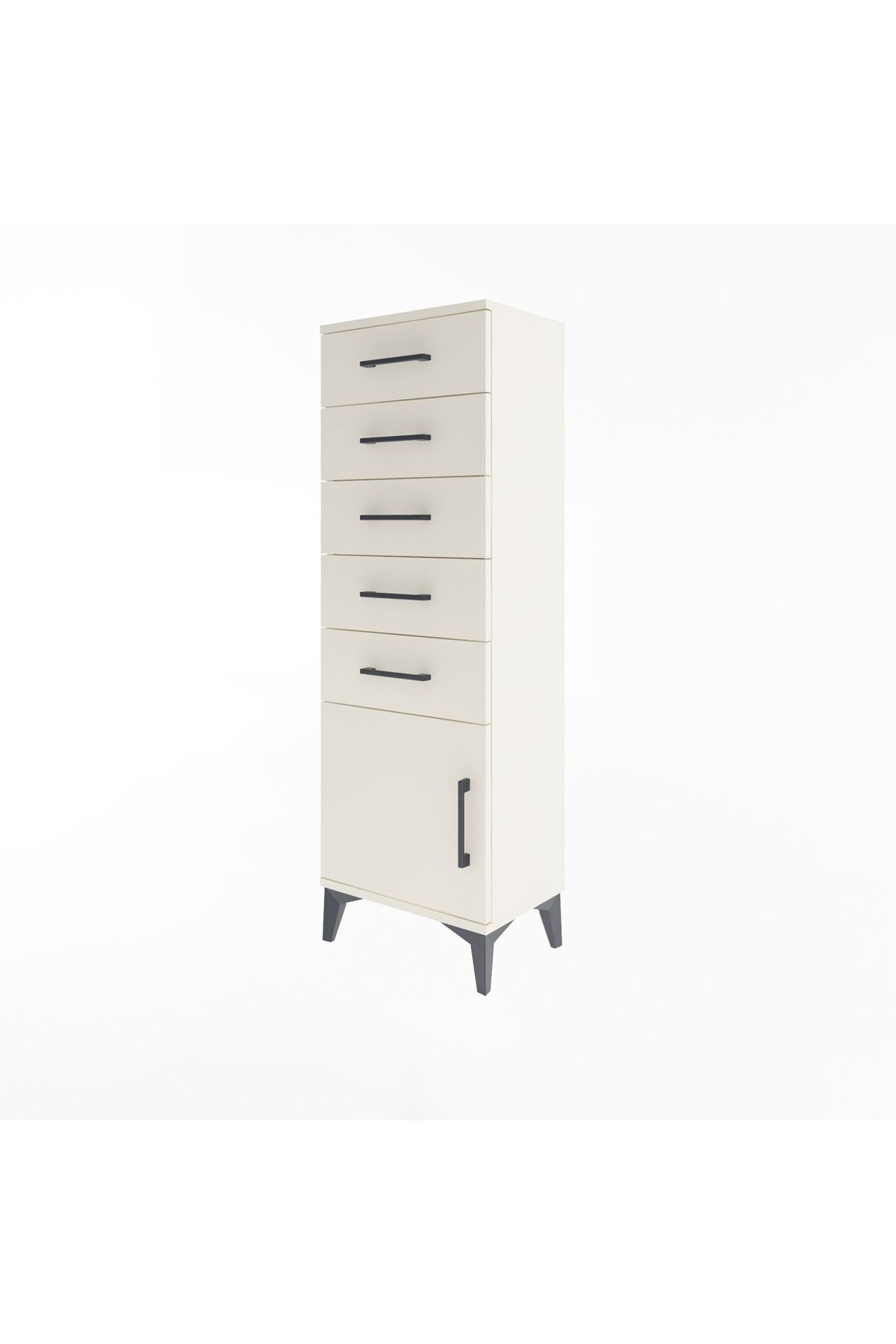 Arges Dolap 5 Çekmeceli Tek Kapaklı 44x30x134 Aytaşı-Aytaşı