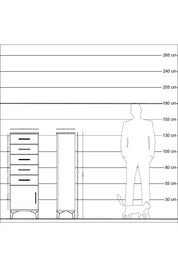Arges Dolap 5 Çekmeceli Tek Kapaklı 44x30x134 Aytaşı-Aytaşı