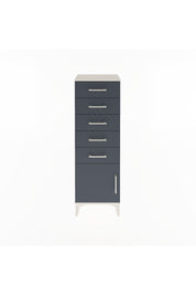Arges Dolap 5 Çekmeceli Tek Kapaklı 44x30x134 Aytaşı-Antrasit