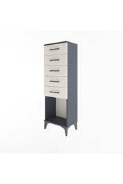Arges Dolap 5 Çekmeceli 44x30x134 Antrasit-Aytaşı