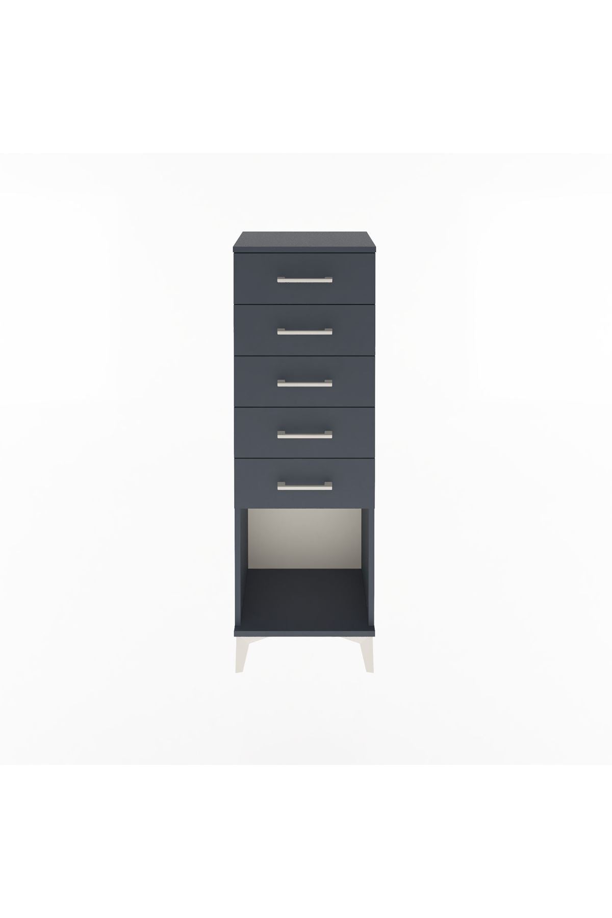 Arges Dolap 5 Çekmeceli 44x30x134 Antrasit-Antrasit